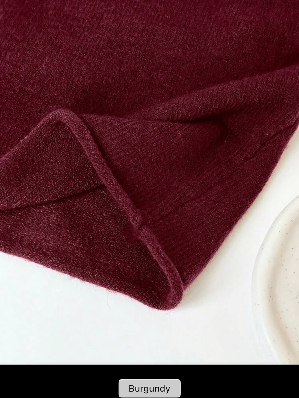 Emery Rose Burgundy Knit Sweater skirt set top 2pc large viral - Picture 4 of 4